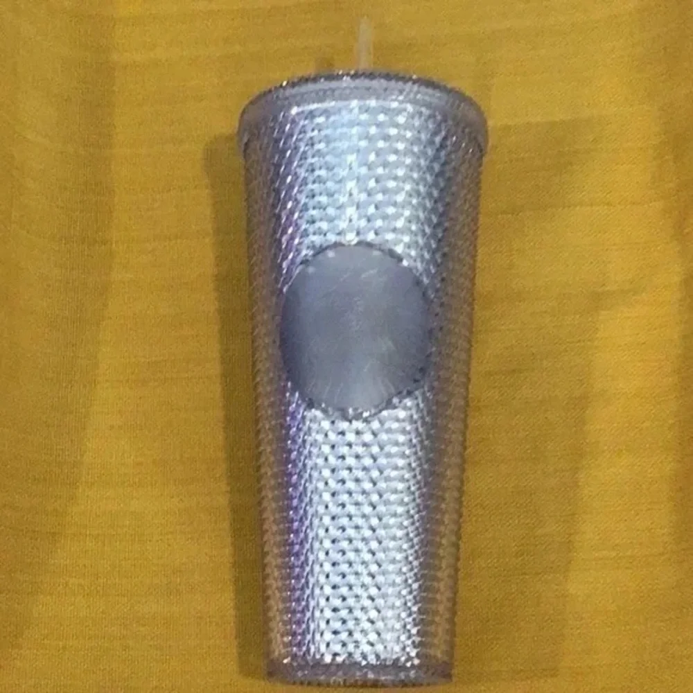 ❄️ Starbucks | 2021 Christmas Grey Silver Glitter Studded 24oz Tumbler Straw